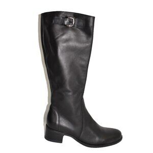 New! La Canadienne 9.5 Womens Poppie Waterproof Black Leather Riding Boot DD505